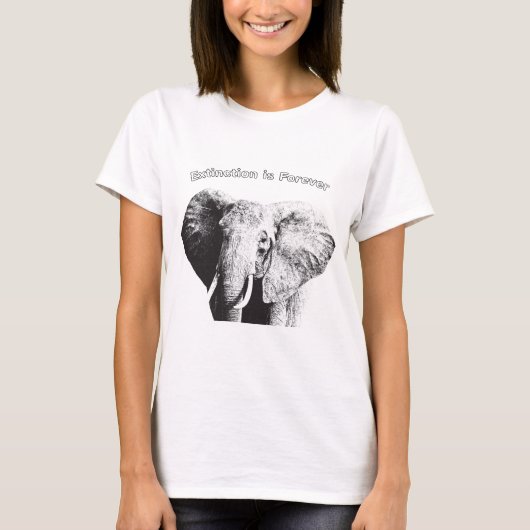 Afrikaanse Struik Elephant Tekening T-shirt (Voorkant)