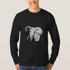 Afrikaanse Struik Elephant Tekening T-shirt