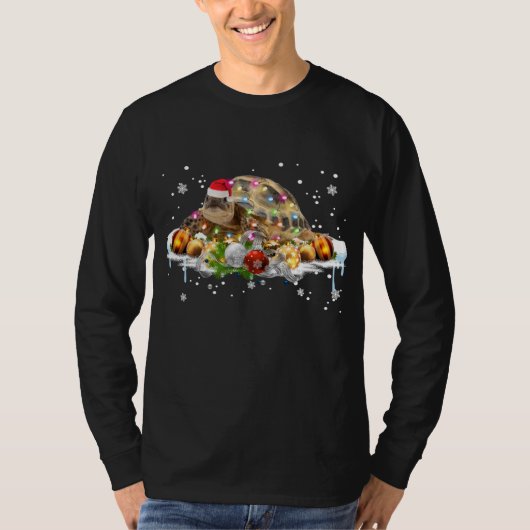 Afrikaanse Sulcata Tortoise Kerstmis Liefhebbers X T-shirt (Voorkant)