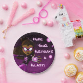 Afrikaanse superheld Birthday Papieren Bordje (Feest)