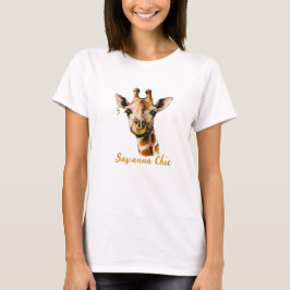 Afrikaanse Suvanna Chic Giraffe Dames T-shirt