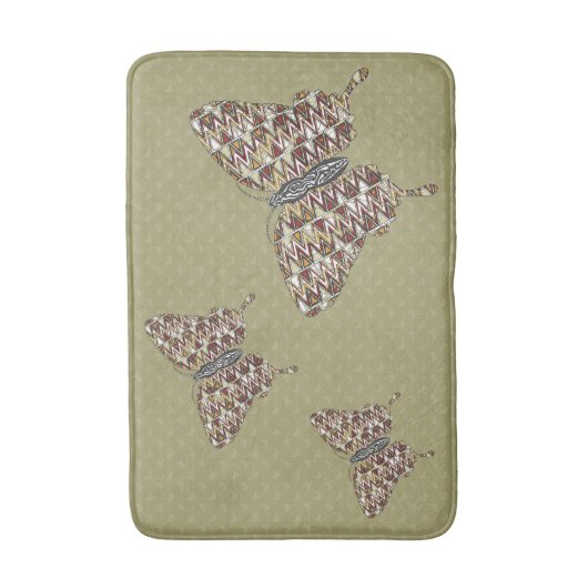 Afrikaanse Swallowtail Bath Mat (Voorkant Verticaal)