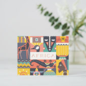 Afrikaanse Symbolische Kunstcollage Briefkaart (Staand voorkant)