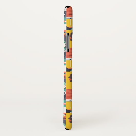 Afrikaanse Symbolische Kunstcollage Case-Mate iPhone Case (Achterkant / rechts)