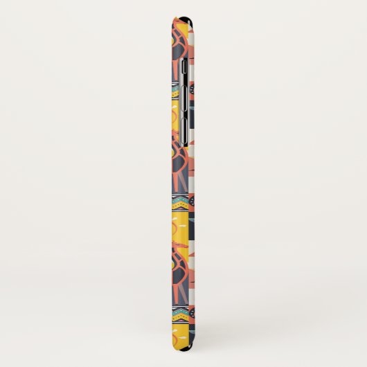 Afrikaanse Symbolische Kunstcollage Case-Mate iPhone Case (Achterkant/links)