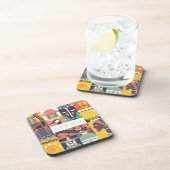 Afrikaanse Symbolische Kunstcollage Drankjes Onderzetter (Rechterzijde)