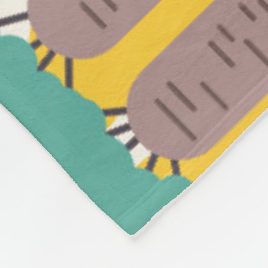 Afrikaanse Symbolische Kunstcollage Fleece Deken (Hoek)