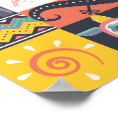 Afrikaanse Symbolische Kunstcollage Poster (Hoek)