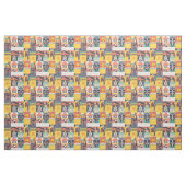 Afrikaanse Symbolische Kunstcollage Stof (Fat Quarter)