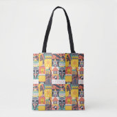Afrikaanse Symbolische Kunstcollage Tote Bag (Voorkant)