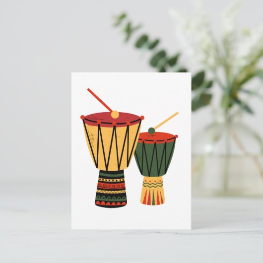 Afrikaanse Tam-Tam Briefkaart (Staand voorkant)