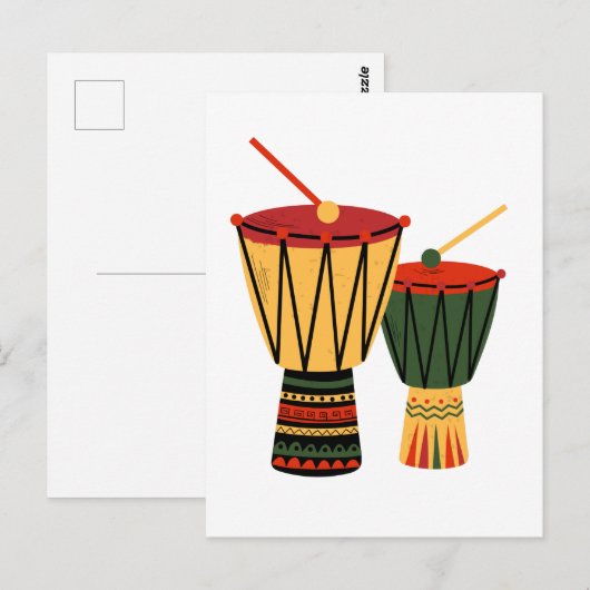 Afrikaanse Tam-Tam Briefkaart (Voorkant / Achterkant)