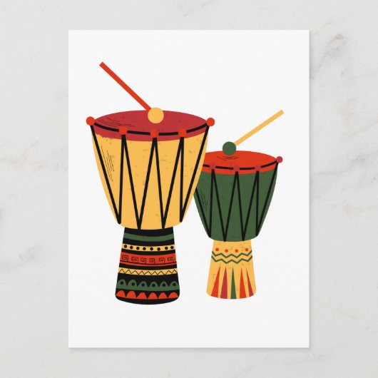 Afrikaanse Tam-Tam Briefkaart (Voorkant)