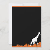 Afrikaanse thema nachtelijke uitnodigingen (Achterkant)