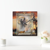 Afrikaanse tijd vierkante klok (Huis)