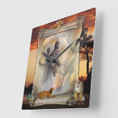 Afrikaanse tijd vierkante klok (Hoek)