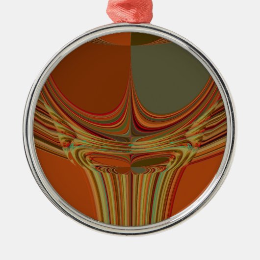 Afrikaanse Traditionele Aarde Hedendaagse Kunst Pr Metalen Ornament (Voorkant)