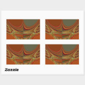 Afrikaanse Traditionele Aarde Hedendaagse Kunst Pr Rechthoekige Sticker (Vel)