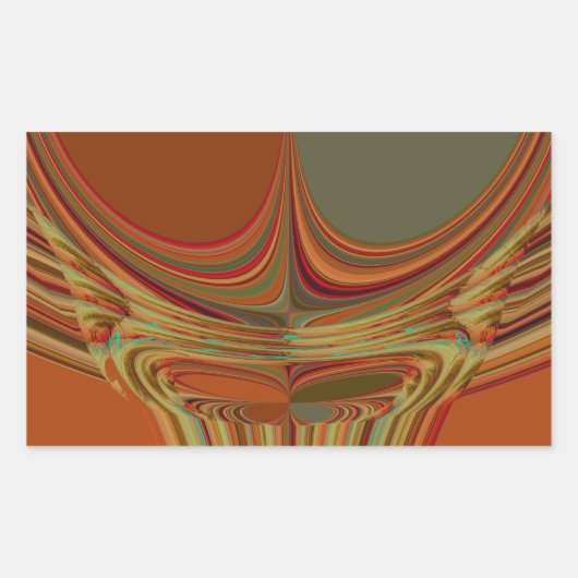 Afrikaanse Traditionele Aarde Hedendaagse Kunst Pr Rechthoekige Sticker (Voorkant)