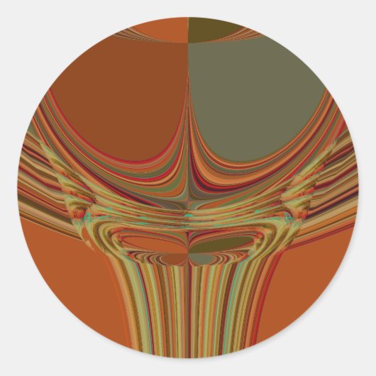 Afrikaanse Traditionele Aarde Hedendaagse Kunst Pr Ronde Sticker (Voorkant)