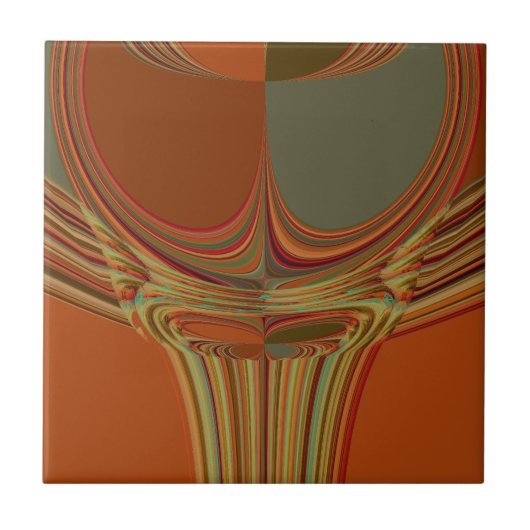 Afrikaanse Traditionele Aarde Hedendaagse Kunst Pr Tegeltje (Voorkant)