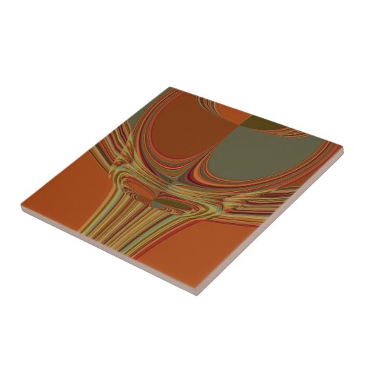 Afrikaanse Traditionele Aarde Hedendaagse Kunst Pr Tegeltje (Zijkant)