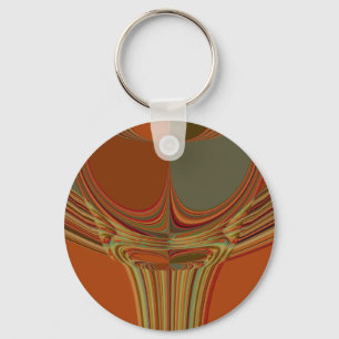 Afrikaanse traditionele aarde Huidige kunstprint Sleutelhanger