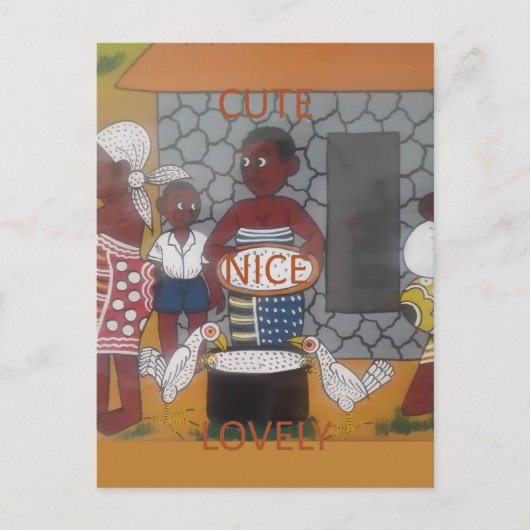 Afrikaanse traditionele Homestead Lifestyle Briefkaart (Voorkant)