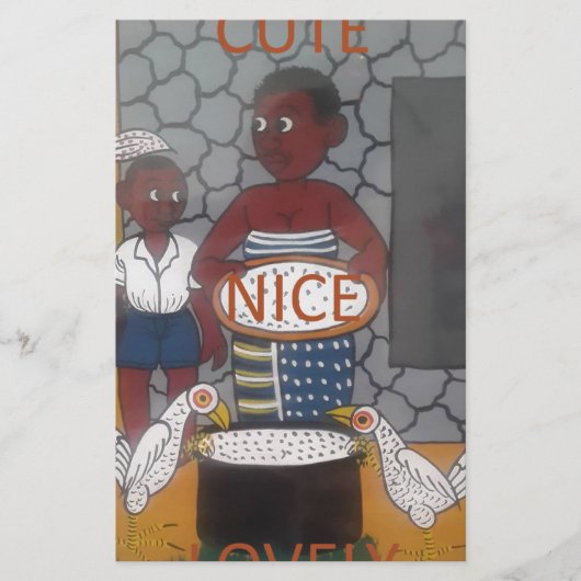 Afrikaanse traditionele Homestead Lifestyle Briefpapier (Voorkant)