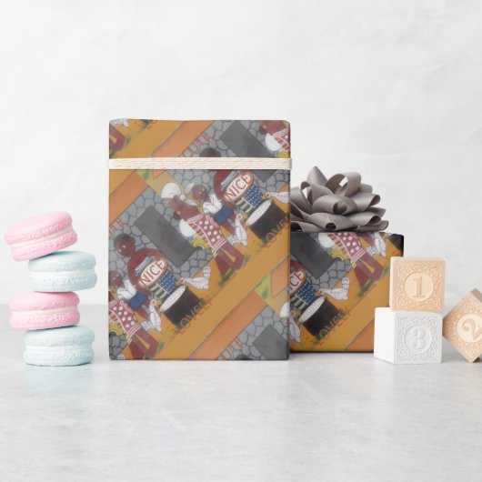 Afrikaanse traditionele Homestead Lifestyle Cadeaupapier (Baby Shower)