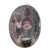 Afrikaanse traditionele Homestead Lifestyle Dartbord (Voorkant Links)