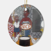 Afrikaanse traditionele Homestead Lifestyle Keramisch Ornament (Links)