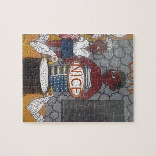 Afrikaanse traditionele Homestead Lifestyle Legpuzzel (Horizontaal)