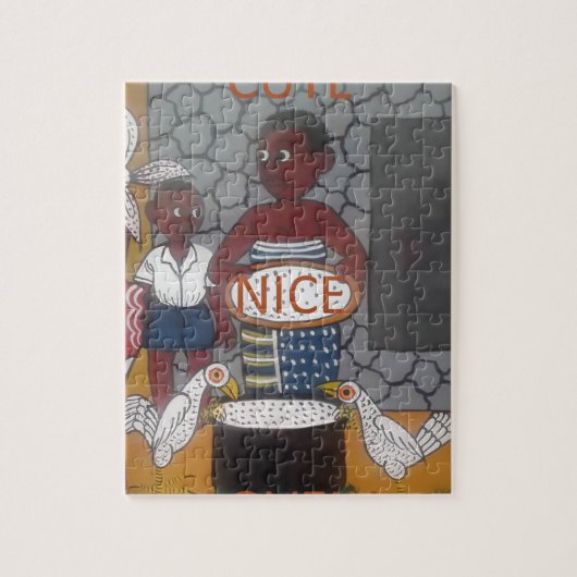 Afrikaanse traditionele Homestead Lifestyle Legpuzzel (Verticaal)