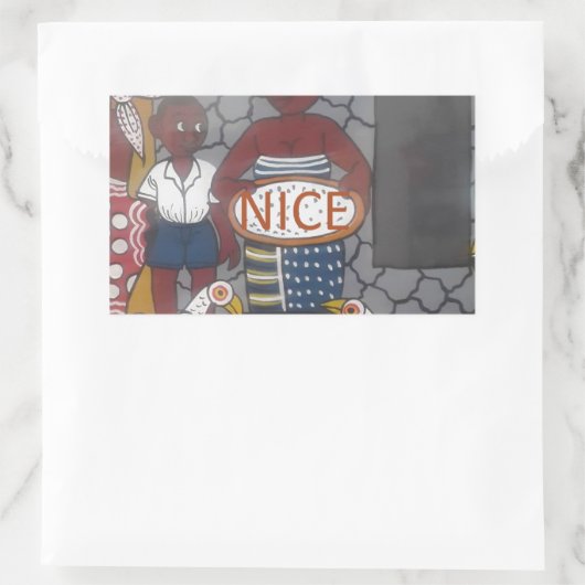 Afrikaanse traditionele Homestead Lifestyle Rechthoekige Sticker (Tas)