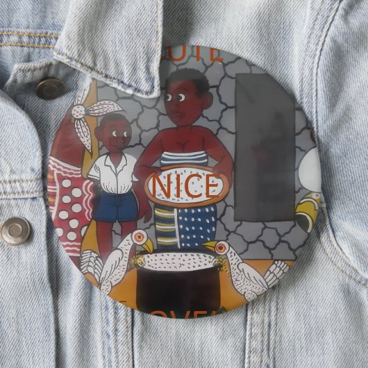 Afrikaanse traditionele Homestead Lifestyle Ronde Button 6,0 Cm (In situ)