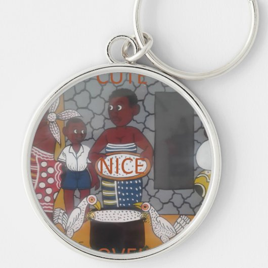 Afrikaanse traditionele Homestead Lifestyle Sleutelhanger (Voorkant)