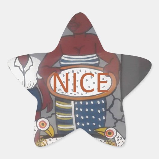 Afrikaanse traditionele Homestead Lifestyle Ster Sticker (Voorkant)