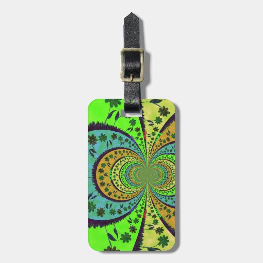 Afrikaanse Traditionele Kleuren Kaleidoscoop Bloem Bagagelabel (Voorkant verticaal)