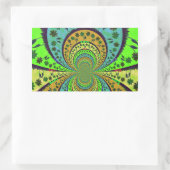 Afrikaanse Traditionele Kleuren Kaleidoscoop Bloem Rechthoekige Sticker (Tas)