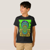 Afrikaanse Traditionele Kleuren Kaleidoscoop Bloem T-shirt (Voorkant volledig)