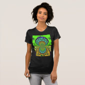 Afrikaanse Traditionele Kleuren Kaleidoscoop Bloem T-shirt (Voorkant volledig)