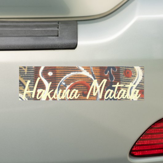 Afrikaanse traditionele Ornament motief kleuren. Bumpersticker (Op auto)