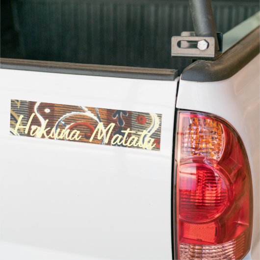 Afrikaanse traditionele Ornament motief kleuren. Bumpersticker (Op Truck)