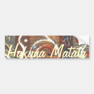 Afrikaanse  traditionele Ornament motief kleuren. Bumpersticker