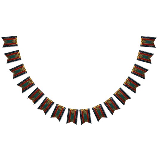 Afrikaanse traditionele patroon bunting banner (Alle)