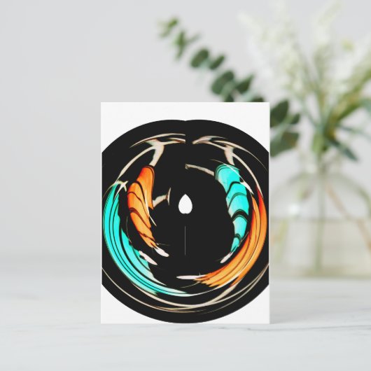 Afrikaanse traditionele patroon kunst print briefkaart (Staand voorkant)