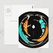 Afrikaanse traditionele patroon kunst print briefkaart (Voorkant / Achterkant)