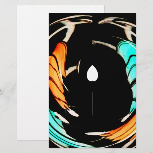 Afrikaanse traditionele patroon kunst print briefpapier (Voorkant / Achterkant)