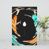 Afrikaanse traditionele patroon kunst print briefpapier (Staand voorkant)